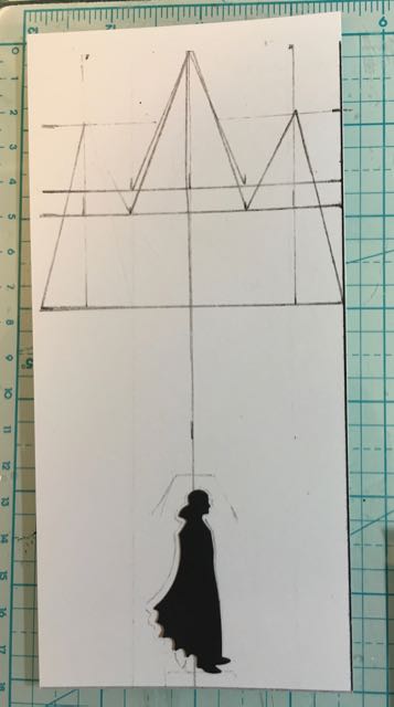 Front facade designed for bat wings and to accommodate the Count silhouette in the doorway