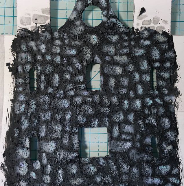 Highlight painting on the stones on Lady Davenport's house