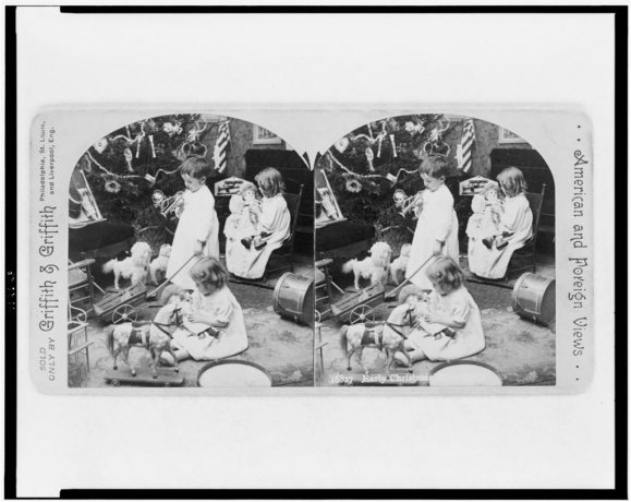 1897 Christmas stereopticon slide