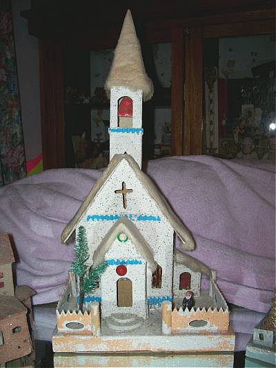 Antique Christmas Village Putz House