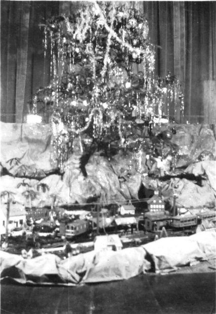  Vintage Christmas village houses putz 
display photo