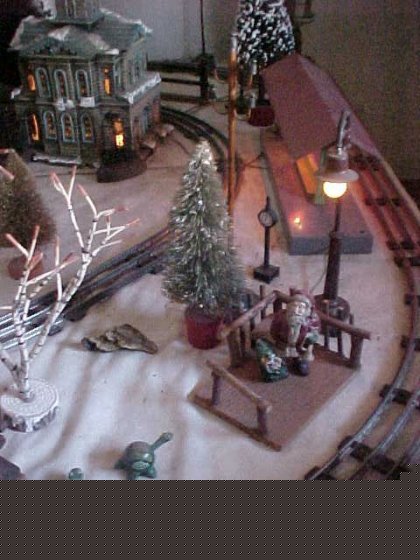 Christmas train putz