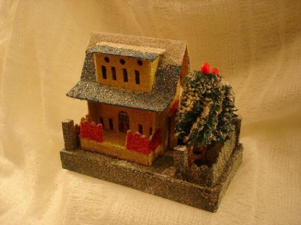 Margaret O'Brien Christmas putz house from 
movie still photo