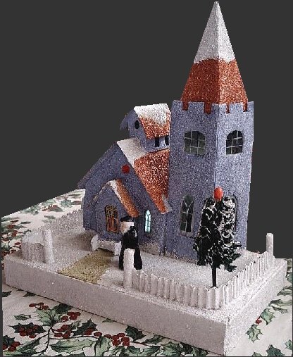 Antique Christmas village putz house collectible