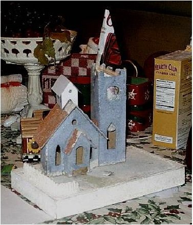 Antique Christmas village putz house collectible