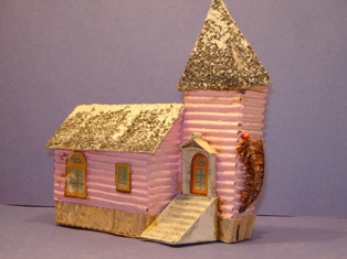 Antique Collectible Christmas Village Putz House