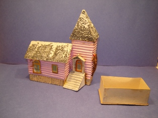 Antique Collectible Christmas Village Putz House