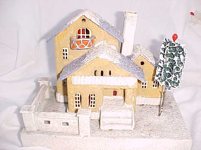 Christmas village putz house