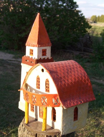 big Christmas village church