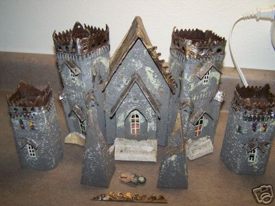 Antique Christmas Village Putz Castle