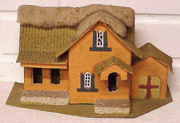 Antique Collectible Christmas Village Putz House