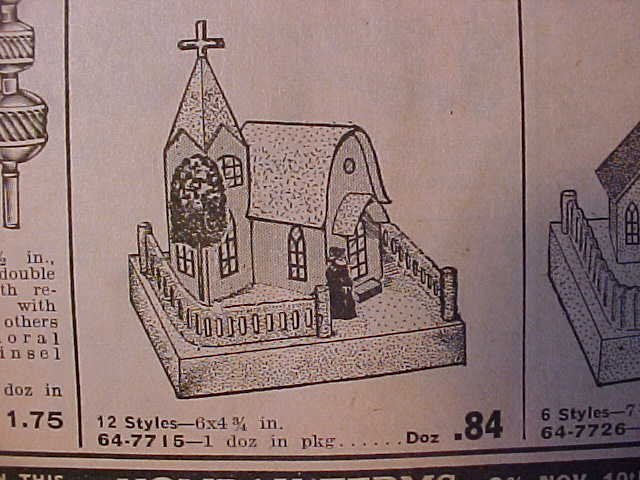 Christmas putz houses Butler Bros. 1933