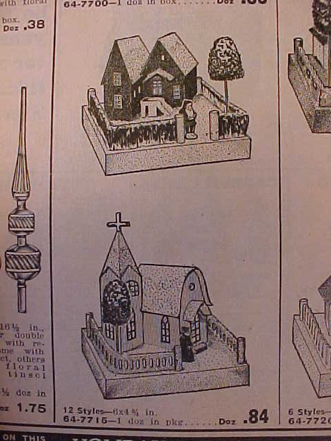 Medium sized Christmas villagehouses Butler 
Brothers