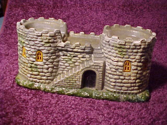 Rare vintage Japanese plaster composition castle