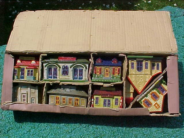 Japan plaster Christmas train
houses