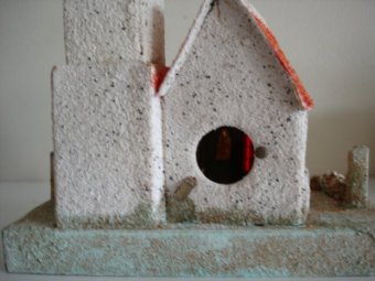 Antique Christmas village putz house collectible