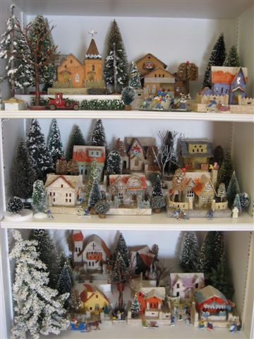 Christmas village putz display