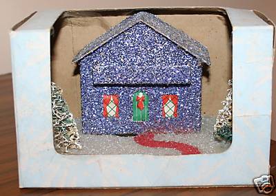 vintage Christmas village house