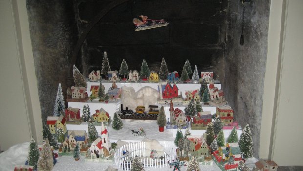 Christmas putz display