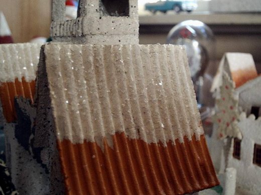 Antique Christmas village putz house collectible