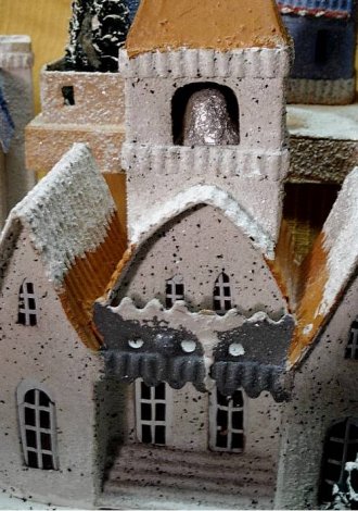 Antique Christmas village putz house collectible