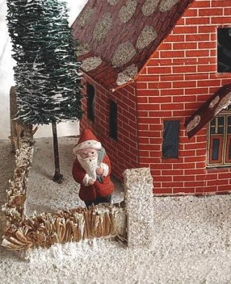 Antique Christmas village putz house collectible