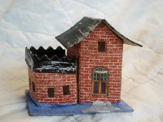 Antique Christmas village putz house collectible
