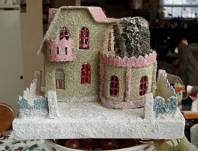 Antique Christmas village putz house collectible