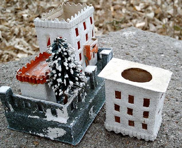 Vintage Christmas village putz house