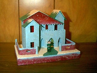 Original home made Christmas putz house