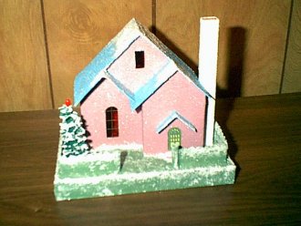 Original home made Christmas putz house