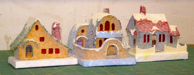 Original home made Christmas putz house