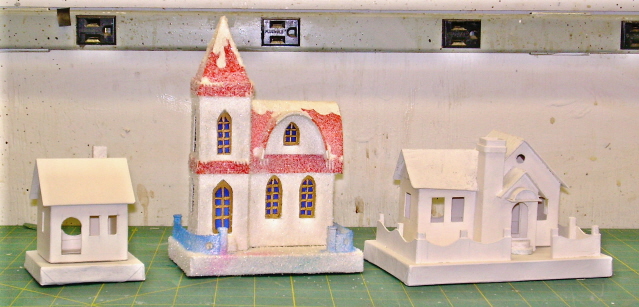 Original home made Christmas putz house