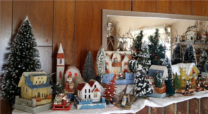 Christmas village putz display