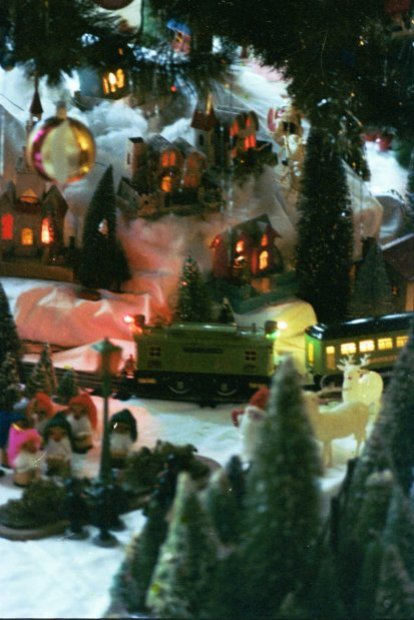 vintage Christmas village photo