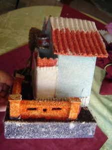 Antique Christmas Village Putz Housess