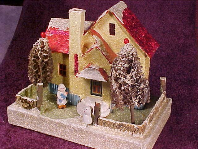 Vintage Christmas village house