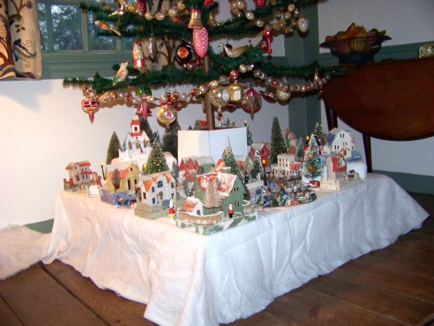 classic Christmas village display