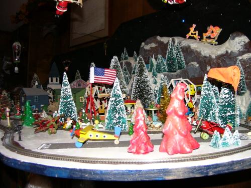 Christmas village houses putz display