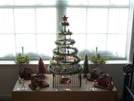 Christmas village putz display