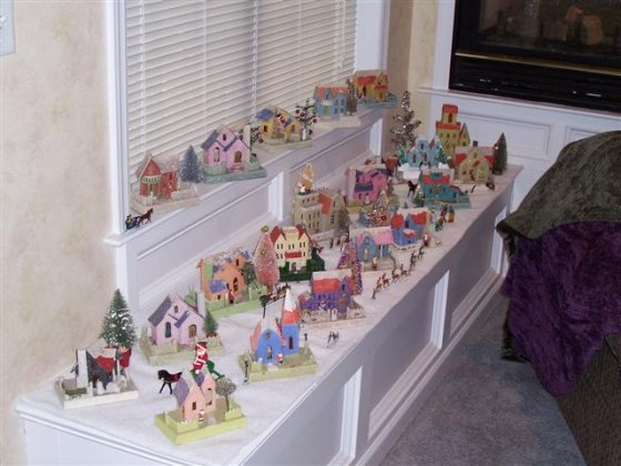 Christmas village putz display