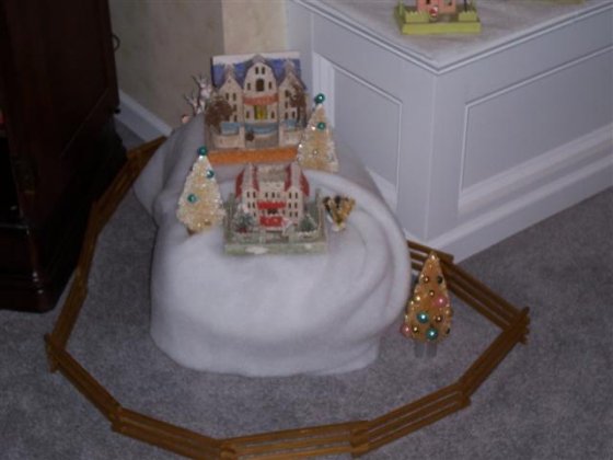 Christmas village putz display