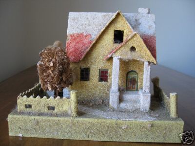 Antique Christmas village putz house collectible