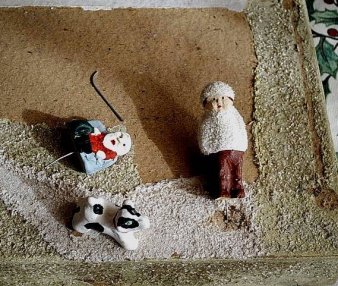 Antique Christmas village putz house collectible