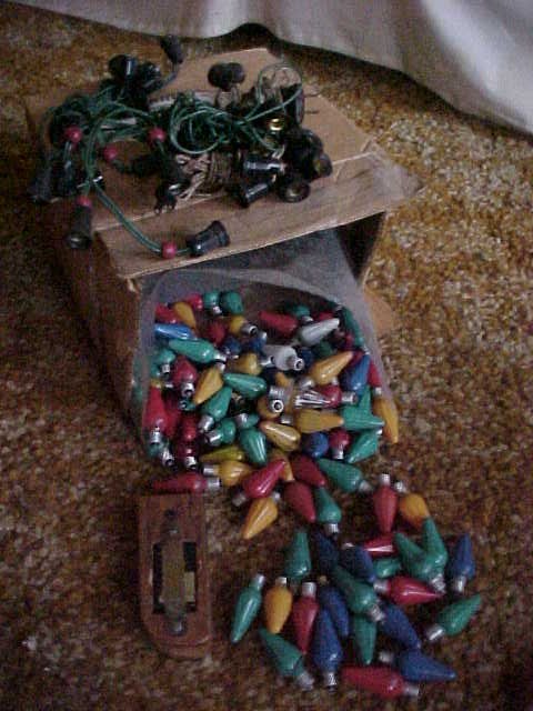 vintage Christmas light bulbs