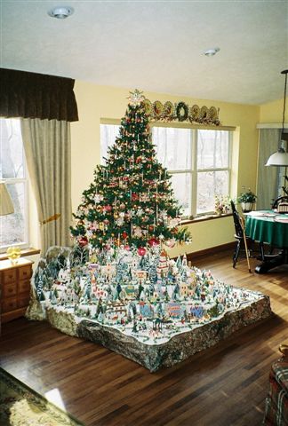 Christmas village houses putz display