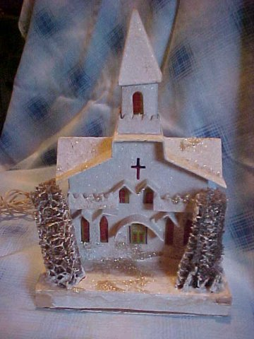 big Christmas village church