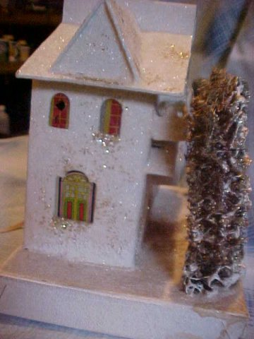 big Christmas village church