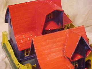 Antique Christmas Collectible cardboard village putz 
house