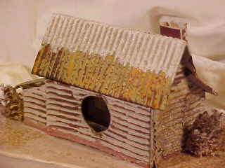 Antique Christmas village putz house collectible